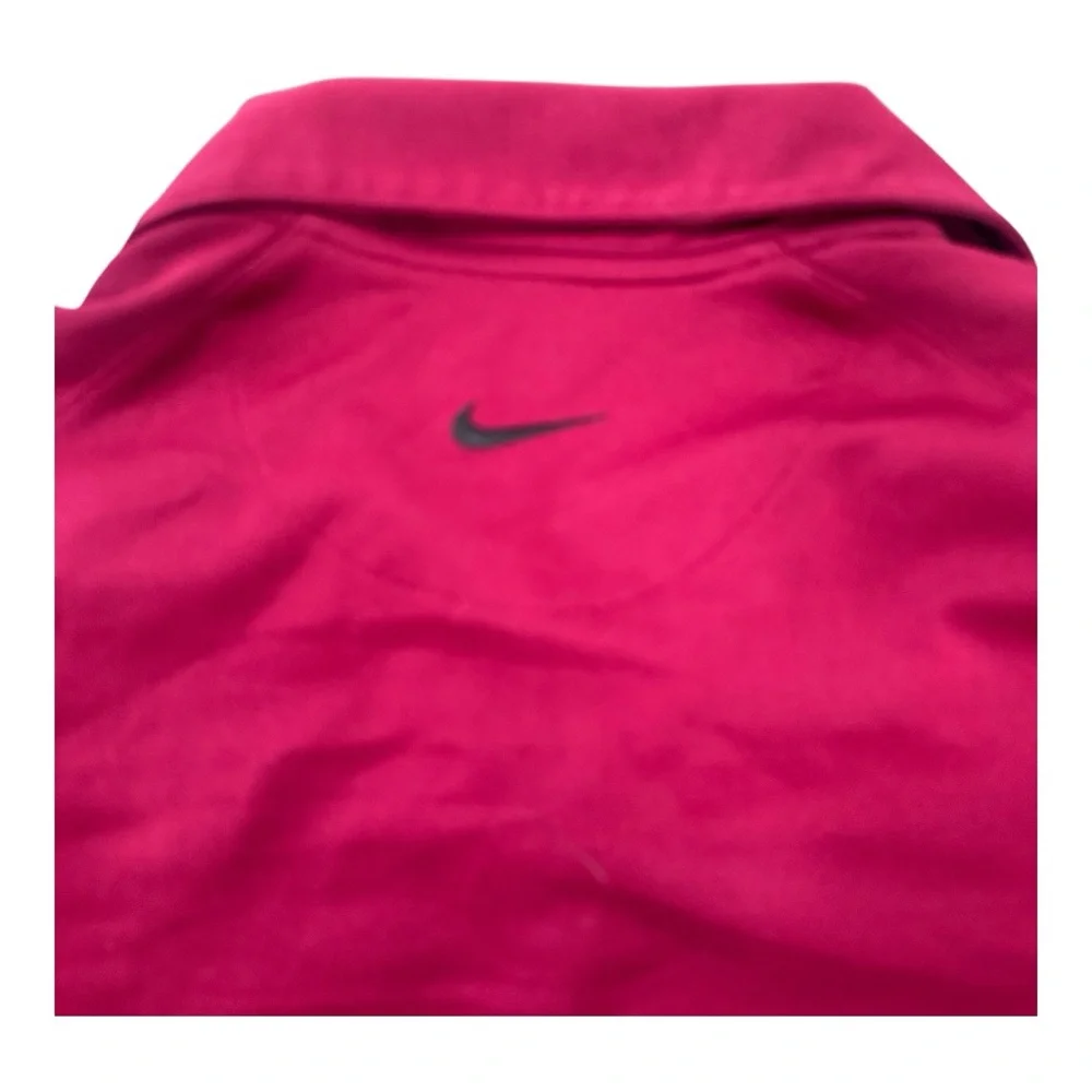 Nike Fit Dry Golf Polo Medium Mens‎ Red w/ Black Stripes Shirt